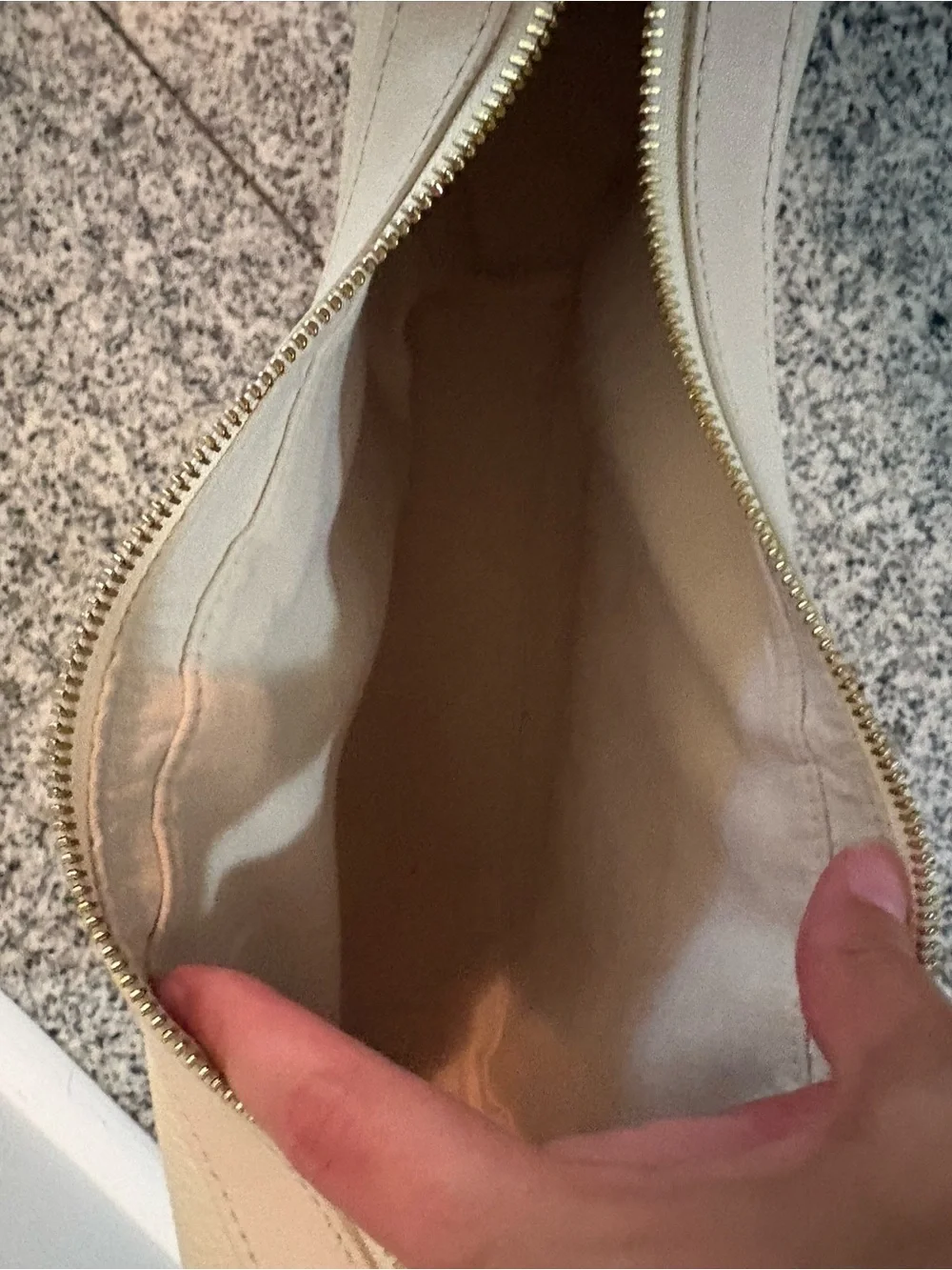Authentic Cult Gaia Valisa Neutral Top Handle Crescent Handbag